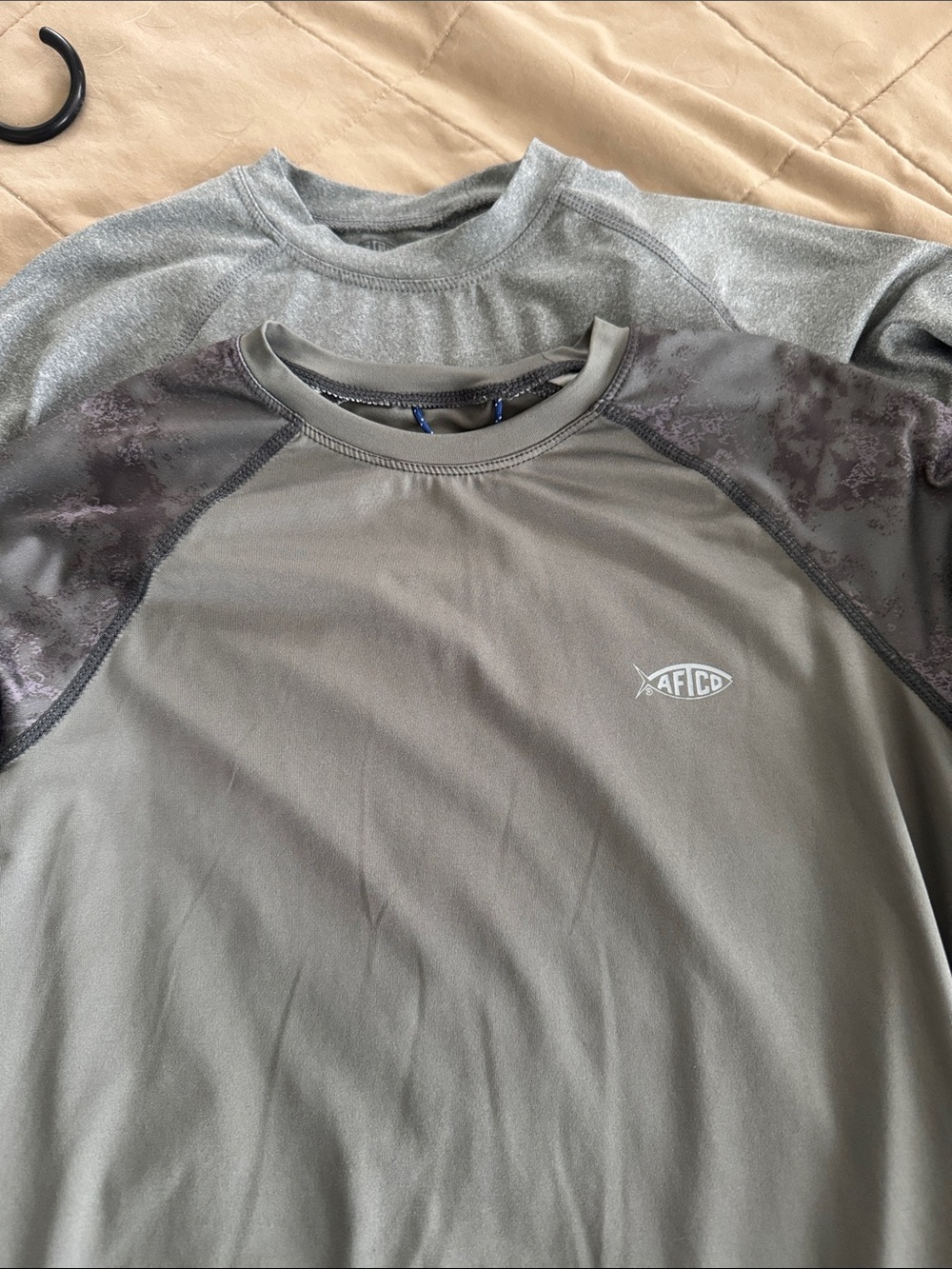 AFTCO Boy’s Olive M & Gray S Performance 2 Long-Sleeve Shirts